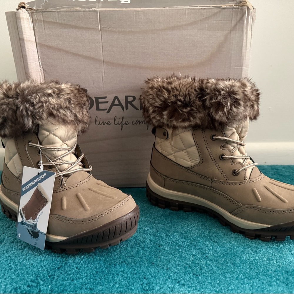 BearPaw Women's Winter Boots - Brown and Cream